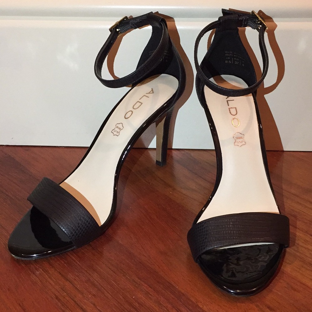 Aldo black high heel sandal